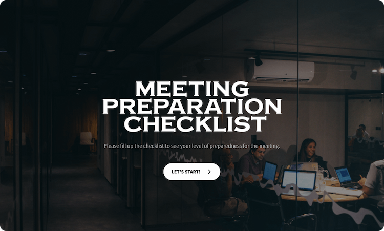 Meeting Preparation Checklist Template