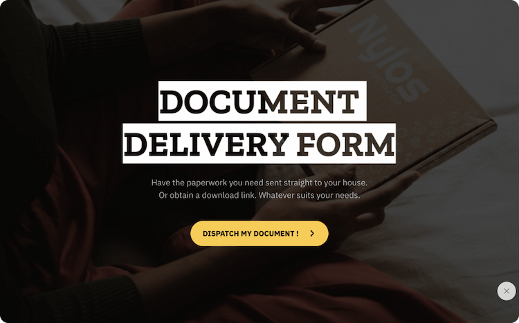 Document Delivery Form Template